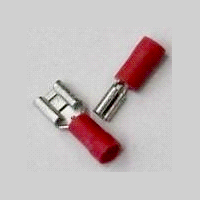 TVPO1-4.8F8 Red Insulated Push On Female Terminals 0.5 - 1.5 mm²