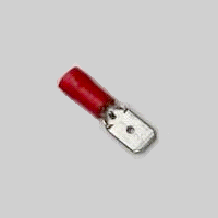 TVPO1-6.3M Red Insulated Push On Male Terminals 0.5 - 1.5 mm²